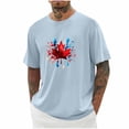 thumbnail image 1 of Tops para hombre, blusas y camisas de cuello redondo y manga corta para hombre, blusas casuales de moda con cuello redondo y manga corta para hombre, blusas de poliéster para hombre, 1 of 5