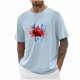 thumbnail image 1 of Tops para hombre, blusas y camisas de cuello redondo y manga corta para hombre, blusas casuales de moda con cuello redondo y manga corta para hombre, blusas de poliéster para hombre, 1 of 5