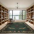 thumbnail image 2 of ODIKA 9'x12' Washable Area Rug Non-Slip, Chair-Friendly Fish Lake Border Motif Theme Trout Lure Cabin Fishing Vintage Refined Structured for Dining Room, Basement, Large Office, 2 of 7