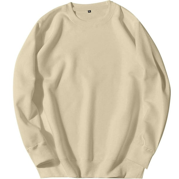 pstuiky camisas de manga larga para hombre, Sudadera deportiva de cuello redondo y manga larga con capucha lisa para hombre Tops casuales para hombres xxxl