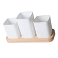 thumbnail image 3 of Soporte para cubiertos de madera con compartimentos para encimera de cocina, granja, 3 compartimentos, 3 of 12