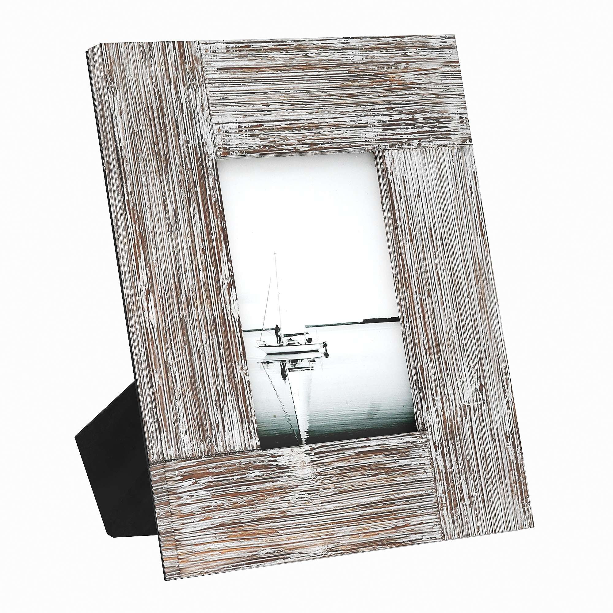 Barnyard Designs 5x7 Rustic Picture Frame 5x7 Distressed Brown Wood