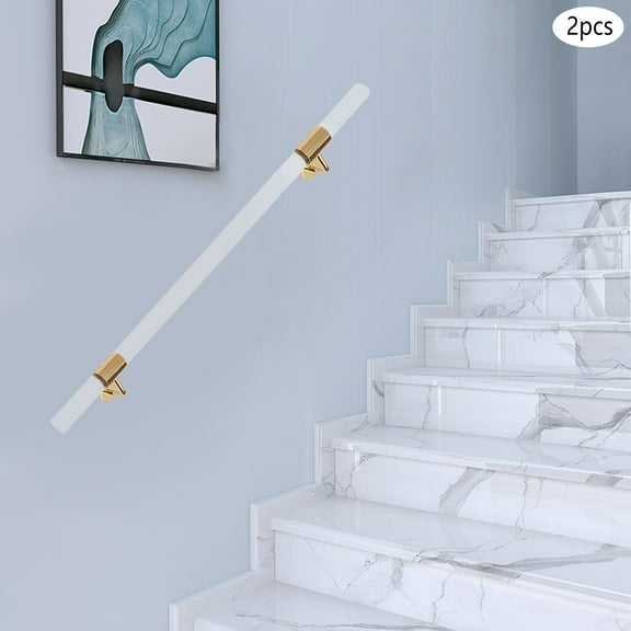 Miumaeov 3.3ft Indoor Acrylic Handrail for Steps Stair Railing Hand Rail Kit Wall Mounted