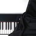 thumbnail image 2 of ORDDIART 1Pcs Black Composite Cloth Digital Piano Keyboard Dust Cover Stretchable Design 52.8x17.3x7.5in, 2 of 8