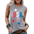 thumbnail image 6 of Flag Tank Tops for Women Stars Stripes T Shirt Sleeveless Patriotic Graphic Tees 4th of July Vest Tops Summer Tees, 6 of 7