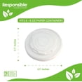 thumbnail image 2 of Compostable Lids for 6-8 oz Paper Food Container Bowls, 2 of 3