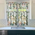thumbnail image 3 of Country Bohemian Curtains 36 Inch - 3 Panel Rustic Floral Set with Vintage Botanical Print, Rod Pocket Kitchen Window Drapes for Farmhouse Style, 3 of 5