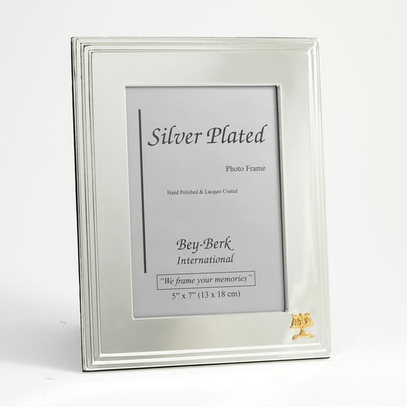 Silver Plated 5"x7" Picture Frame with "Legal" Emblem and Easel Back.