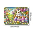 thumbnail image 4 of FEOLGEHLY Happy Easter Door Mat, Bunny Eggs Welcome Doormat for Indoor Outdoor, Spring Floor Mat Non-Slip Washable for Porch Front Door Entrance, 16x24 inch Easter Decorations Door Mat, A, 4 of 7