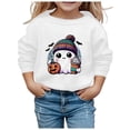 thumbnail image 1 of Chandail en Molleton Mode Filles Halloween Imprimé Mignon Col Rond Manches Longues Chandail Décontracté pour Enfants, 1 of 4