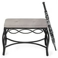 thumbnail image 2 of Mango Steam Rectangle Shoe Bench - Vanity Seat/Dressing Stool/Makeup Chair - Heather Gray, 2 of 5