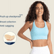 thumbnail image 2 of Sujetador de yoga con espalda cruzada, doble cara, exfoliante, desnudo, de alta resistencia, a prueba de golpes, parte superior, soporte, ropa interior deportiva, 2 of 6