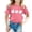 Pink, variant on AWZXDE Girls Casual Printed Round Neck Short Sleeve Shirt T Shirt Comfortable Loose Fit Girls Tops For Daily Wear Blouse Grey,12-13 Years