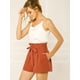 thumbnail image 3 of Pantalones Cortos de Verano Para Mujer Con Cintura Alta Allegra K Rojo naranja XL, 3 of 6