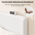 thumbnail image 6 of Frostbloom King Size Boucle Upholstered Platform Bed Frame with Wingback Headboard, White, 6 of 10
