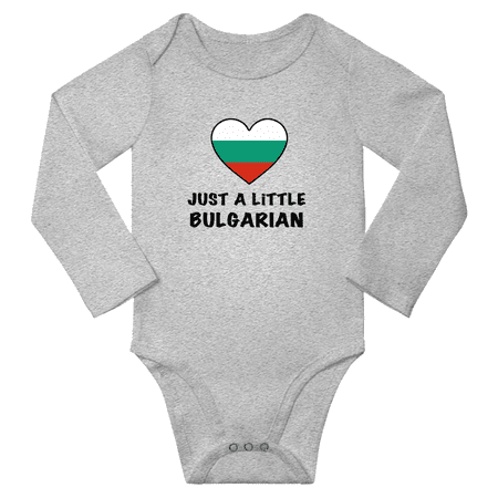 

Just a Little Bulgarian Baby Long Sleeve Bodysuit (Gray 6 Months)