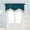 Peacock Blue, variant on GYTY [Machine Washable Chenille Valance] Machine Washable Scalloped Chenille Valance - 1 Piece Modern Adjustable Solid Pattern Kitchen Window Treatment with Tassel Trim