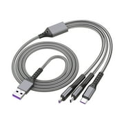 Dvkptbk Super Fast Charging, One Drag, Three Data Fishing Net Woven Wire, Three In One, 1.2M Data Cable