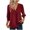 Wine, variant on Summer Akafmk 3/4 Sleeve Shirts for Women,Summer Womens Chiffon Top,Spring Summer V-Neck Fashion T-Shirt Solid Color Casual for Women