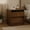 Walnut, variant on Aukfa Smart Nightstand with Charging Station, Side Table with Voice-Controlled 7-Color LED Light, Modern Bedside Table for Bedroom,Walnut
