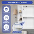 thumbnail image 6 of ModFusion 26" Bathroom Cabinet with Mirror Door, Wall Mounted Medicine Cabinet Organizer with Adjustable Shelves for Home, White, 6 of 10