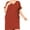 DK RUST, variant on FashionMille Women's Plus V neck Drop Shoulder Comfy Midi Dress
