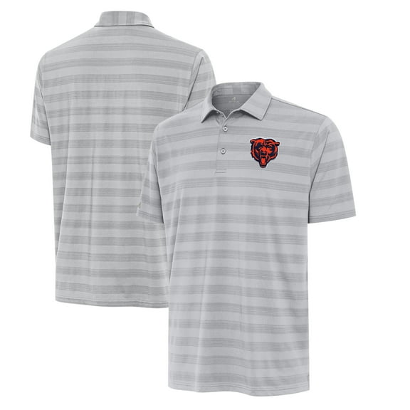 Men's Antigua Gray Chicago Bears Big & Tall Tunnel Polo
