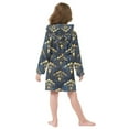 thumbnail image 4 of FORMRS Niños Bathrobe Unisex Hooded Robe Soft Plush Pajamas Sleepwear, Size 2-3T, Blue Art Pattern, 4 of 7