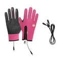 thumbnail image 3 of Unisex Winter USB Heated Gloves Windproof Thermal Insulated Touchscreen Cycling Skiing Motorcycle Gloves Size:M, 3 of 3