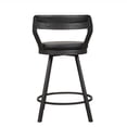 thumbnail image 5 of Pemberly Row Metal Swivel Counter Height Stool in Silver/Black (Set of 2), 5 of 6