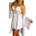 thumbnail image 2 of BONIXOOM Sexy Dresses for Women Date Night Multi-theme Anniversary Crew Neck Tab Sleeveless Halter Gown Solid White Dresses, 2 of 7