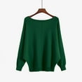 thumbnail image 2 of Women's Batwing Sleeve Boat Neck Oversized Knit Sweater For Fall & Winter Comfortable Warmth, 2 of 2