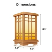 Techko Solar Zen Lantern – Amber or White Light (15.6high)