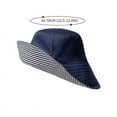 thumbnail image 6 of SikaFu Double-Sided Solid Color Stripe Women Bucket Hats Summer Anti-UV Sun Visor Wide Brim Sun Hats Outdoor Beach Travel Panama Cap, 6 of 6