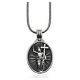 thumbnail image 5 of Sterling Silver Christ Risen Jesus Men Necklace, Christian Jesus Medallion, Religious Christ Jesus Man Pendant With Silver Chain, Men's Gift, 5 of 5