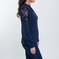 thumbnail image 6 of Elsie & Zoey Jaylyn Ribbed Jersey Crew Neck Bishop Long Sleeve Top for Women, 6 of 6