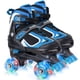 thumbnail image 1 of Patines de ruedas para niños, color azul, para adolescentes, jóvenes de 10, 11 y 12 años, ruedas ajustables con iluminación, deportes de interior y exterior, regalo de cumpleaños para hijo y nieto, 1 of 6