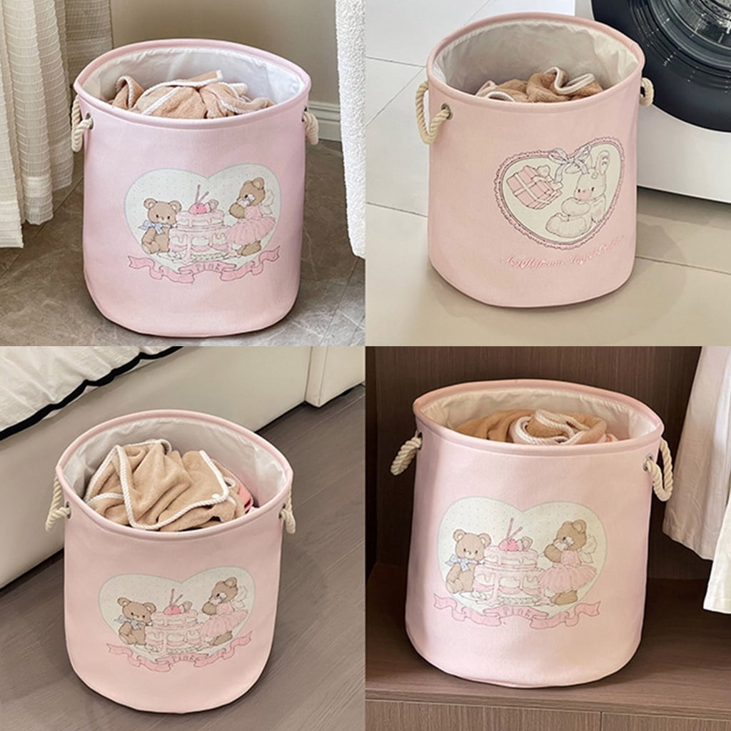 Cotton Linen Laundry Basket Large Capacity Foldable Designs for Dirty Clothes Storage Homes Dormitories and Apartments