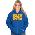 thumbnail image 3 of Funny Super Mom Wife Tired Humor Womens Plus Size Graphic Zipper Hoodie Brisco Brands 2X, 3 of 5