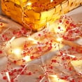 thumbnail image 2 of Husfou Christmas Indoor Decorations LED Lights, 10ft 30 LED Berry Beaded Garland, Battery Powered, Xmas Decorations Fairy Lights for Fireplace Mantel Outdoor, Red, 2 of 8