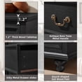 thumbnail image 5 of Joaxswe 4 Drawer Dresser with Antique Bronze Handles, Tall Wood Chest of Drawers Dressers for Bedroom, Living Room, Black, 5 of 11