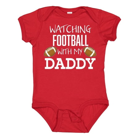 

Inktastic Watching Football with My Daddy Boys or Girls Baby Bodysuit