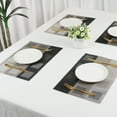thumbnail image 7 of Unique Bargains Placemats Set of 6 for Dining Table Decor Washable Table Mat Gray Black, 7 of 7