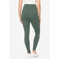 thumbnail image 3 of Woman Within Plus Size Tall Side Pocket Ankle-Length Pull-On Stretch Knit Cotton Spandex Leggings, 3 of 6