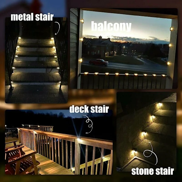 Set of 4 outdoor solar lights, waterproof LED lights for outdoor use