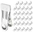 thumbnail image 1 of Paquete de 30 pinzas para ropa, clips de acero inoxidable de 2.17" con goma para colgar calcetines, toallas (blanco), 1 of 6