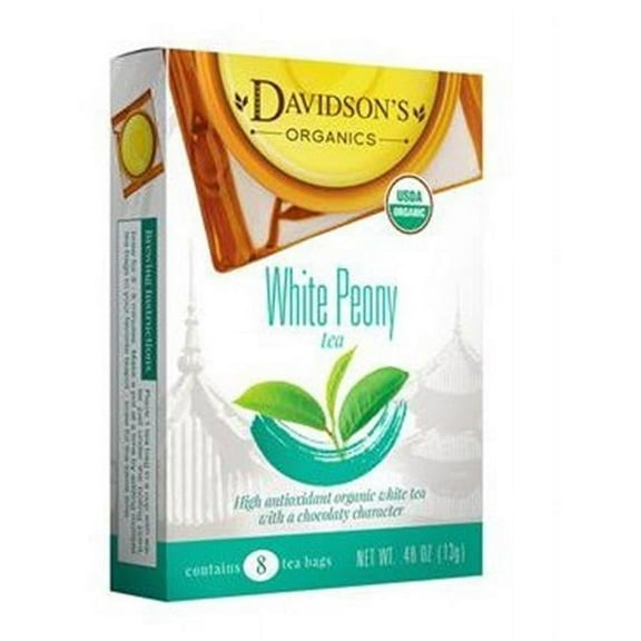 Davidsons Organics 1627 Single Serve White Peony Tea - 100 Count