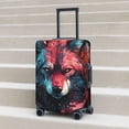 thumbnail image 5 of Yiaed Red Flame Wolf Head Print Travel Luggage Cover Suitcase Protector Fits 18-32 Inch Luggage Wheel Covers Patterned Elastic Luggage Anti-scratch（No luggage）-X-Large, 5 of 5