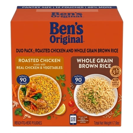 Ben s Original Ready Rice Roasted Chicken And Ben s Original Ready Whole Grain Brown Rice - Combo Pack Total Net Wt. 17.6 oz
