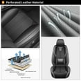 thumbnail image 7 of DIKSOAKR Car Seat Covers 2 Front Seat for Honda Pilot 2005-2016: Seat Cover Faux Leather Breathable Waterproof Compatible Airbag (Black&Gray), 7 of 7